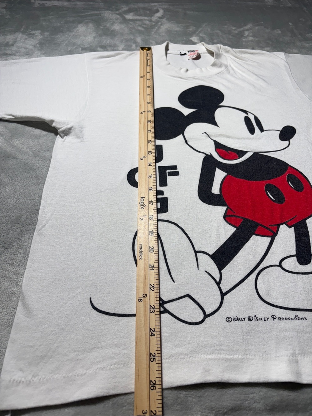 Vintage 80s Mickey Mouse U of G T Shirt Mens L Collegiate Pacific Disney USA - Picture 9 of 11